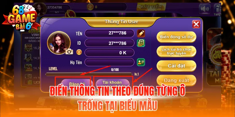 Đăng Ký 68GB Nhanh Chóng Và An Toàn Dành Cho Người Mới 3 Điền thông tin theo đúng từng ô trống tại biểu mẫu