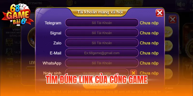 Đăng Ký 68GB Nhanh Chóng Và An Toàn Dành Cho Người Mới 4 Tìm đúng link của cổng game